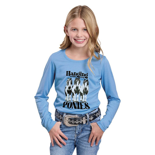 Girls Roper Hanging With My Ponies Tee FRONT