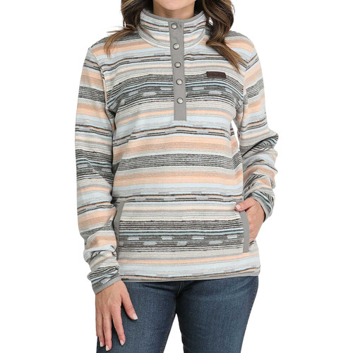 Cinch Stripe 1/4 Snap Fleece Pullover FRONT