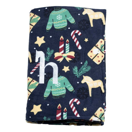 Horze Santa Christmas Throw Blanket FOLDED