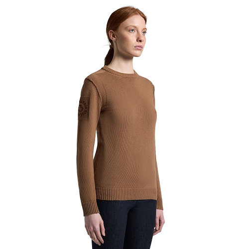 Cavalleria Toscana Pure Wool Crew Neck Sweater CAMEL FRONT