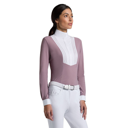Cavalleria Toscana American LS Show Shirt Grape Shake FRONT
