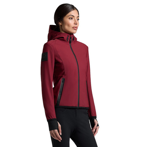Cavalleria Toscana Thermal Hooded Softshell Jacket | Bordeaux FRONT