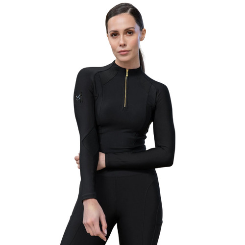 Maximilian Frame Long Sleeve Base Layer BLACK FRONT