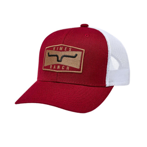 Kimes Ranch Railway Trucker Hat BURGUNDY SIDE