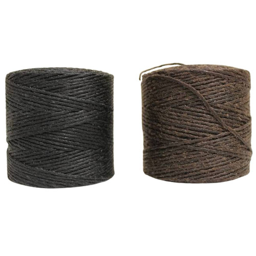 Professional's Choice Waxed Nyltex Braiding Thread BLACK, BROWN