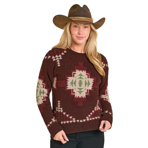 Panhandle Bouclé Aztec Sweater FRONT