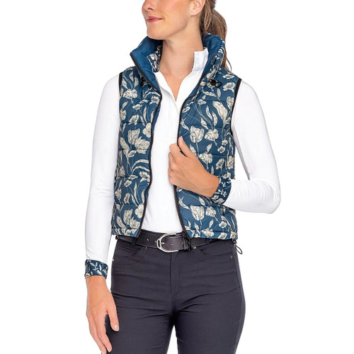 Kastel Denmark French Tulip Reversible Vest PRINT FRONT