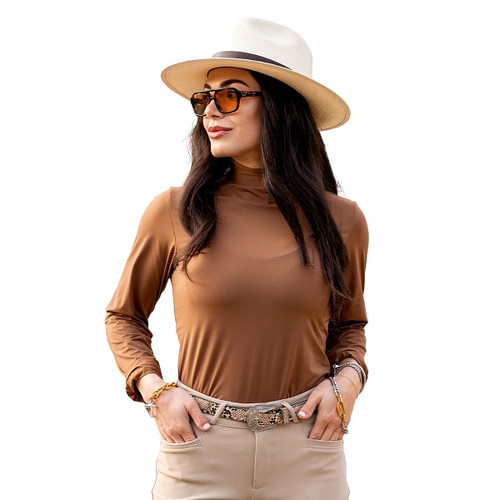 Hannah Childs Farrah Turtleneck Training Top | Gingham