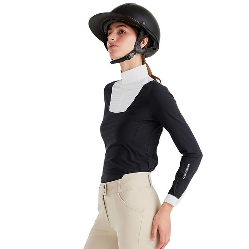 Horse Pilot Aeris LS Show Shirt BLACK FRONT