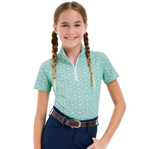 RJ Classics Lucy Jr. 1/4 Zip SS Shirt FLOWER POWER FRONT