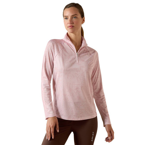 サン ARIAT Damen Sunstopper 3.0 1/4 Zip Baselayer – UV-Schutz