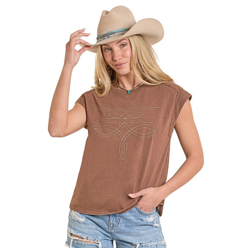 Panhandle Slim Boot Stitch Embroidered Jersey Tee