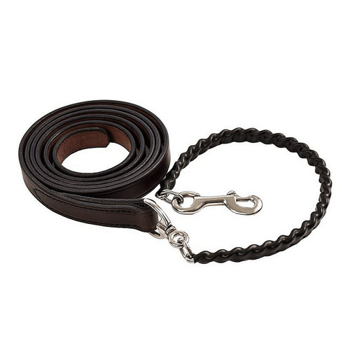 Perri's Leather Lead + Rubber Covered Chain