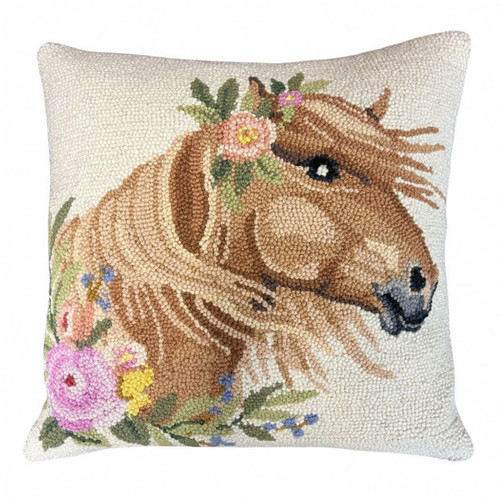 Windswept Horse Hook Pillow