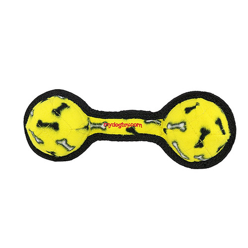 Tuffy Ultimate 2-Ball Tug YELLOW BONE