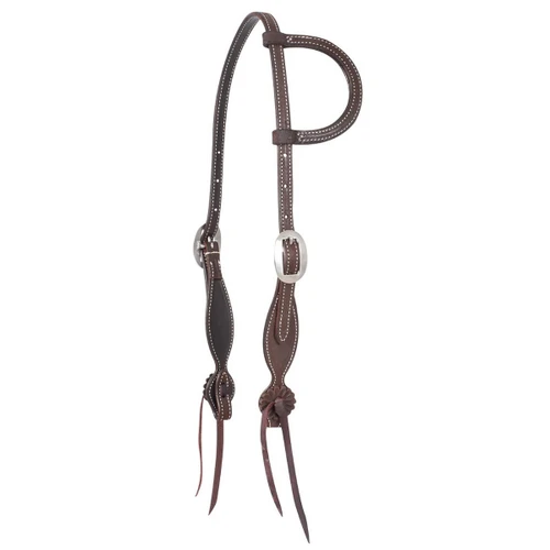 Martin Saddlery Roughout Rosette One Ear Headstall