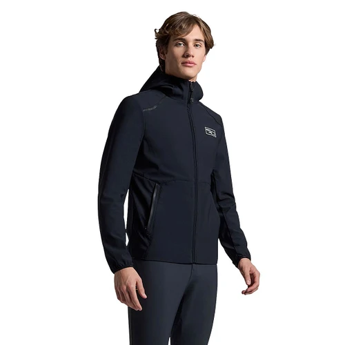 Men's Rider's Gene Hooded Zip Softshell Jacket NAVY FRONT
