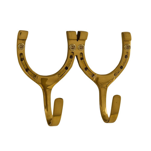 最終価格NATAL DESIGN HORSE SHOE BRASS HOOK Large Brass Horseshoe Hook- Tack Room Supplies