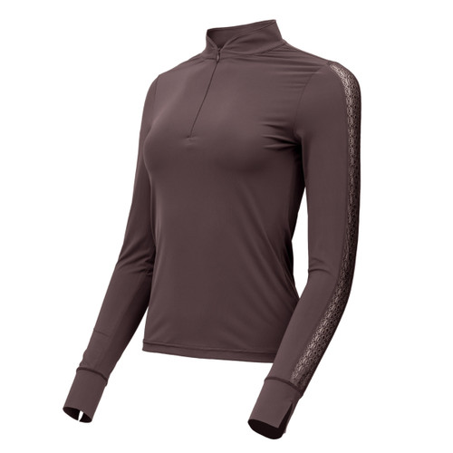 Halter Ego Annabelle Lace LS Riding Top PECAN