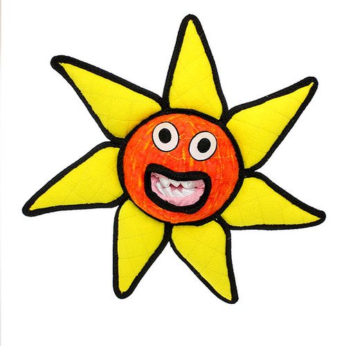 Tuffy Alien Ball Flower Dog Toy RED