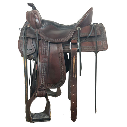 Used Tucker Old West Trail Saddle left side