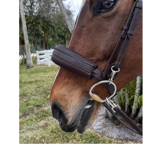 DziaSport Leather Shadow Roll BROWN SIDE
