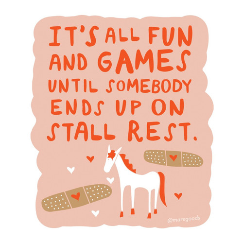 Mare Modern Goods Stall Rest Sticker