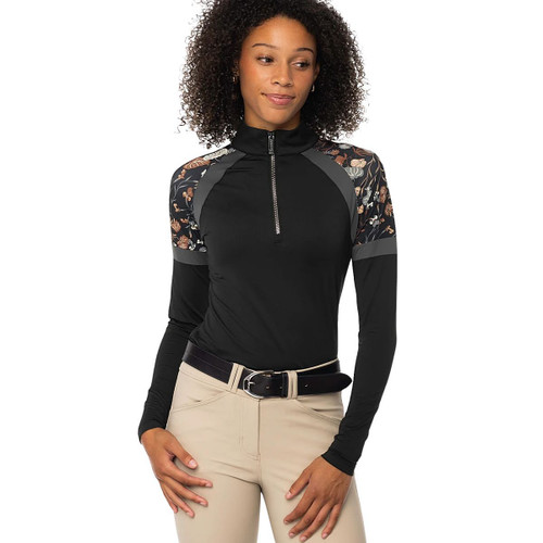 Kastel Denmark Neutral Modern Begonia Paneled LS Shirt FRONT