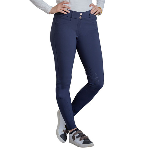 Pénélope Majestic Knee Patch Breech NAVY FRONT