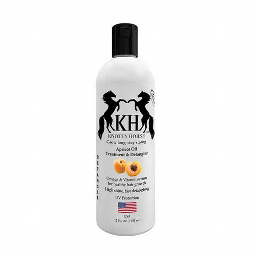 Knotty Horse Apricot Oil Detangling Treatment 12 OZ FRONT