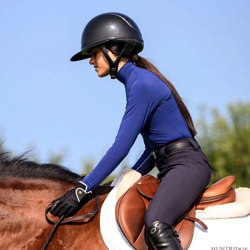 Euphoric Clara Turtleneck Top | Blueberry SIDE