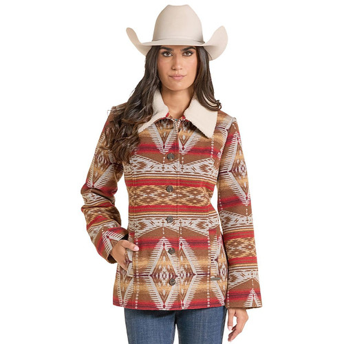 Powder River Outfitters Aztec Short Coat FRONT