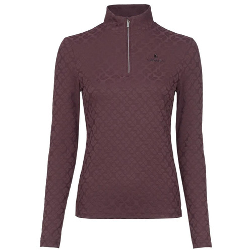 Cavallo Darsha 1/4 Zip LS Top DUSTY PLUM FRONT