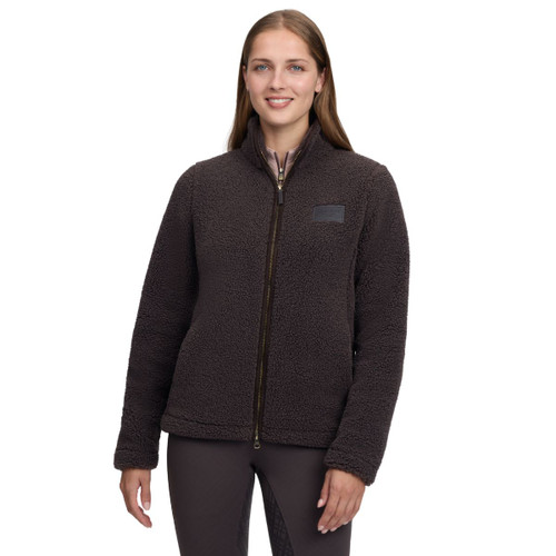 LeMieux Heritage Borg Zip Jacket COCOA FRONT
