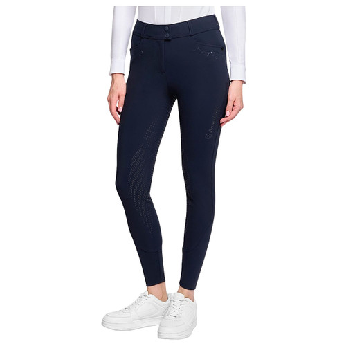Samshield Delice Floral Full Seat Breech NAVY FRONT