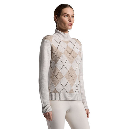 Cavalleria Toscana Argyle Wool High Neck Sweater FRONT