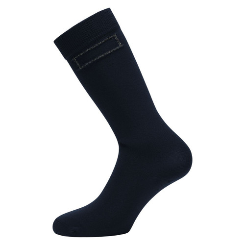 Rider's Gene Lurex Logo Sock NAVY LUREX LOGO