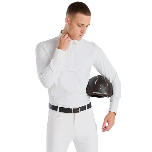 Men's Horse Pilot Aeris LS Show Shirt WHITE FRONT