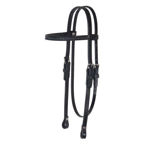 Circle Y Headstall with Shell Tooling
Black