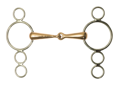 Korsteel European Elevator 3 Ring Gag Copper Mouth