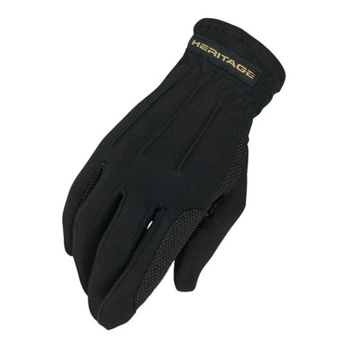 Heritage Power Grip Riding Glove BLACK