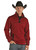 Powder River Men's Jacquard Fleece Pullover Burgundy front