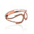 Kelly Herd Double Horseshoe Bangle Bracelet Rose Gold