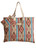 Rock & Roll Denim Printed Tote Bag TAN