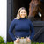 TKEQ Chloe High Collar Tech Top INK FRONT