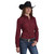 Roper Dot Print Snap Shirt WINE FRONT