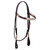 BLR Rawhide + Black Accents Brow Headstall