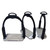 MDC Black Super Sport Stirrups Trio