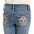 Girls Rock & Roll Denim Steer Embroidered Jeans BACK POCKETS