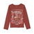Girls Wrangler Long Live Cowgirls LS Tee BURGUNDY FRONT
